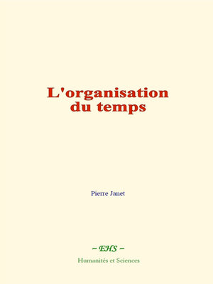 cover image of L'organisation du temps